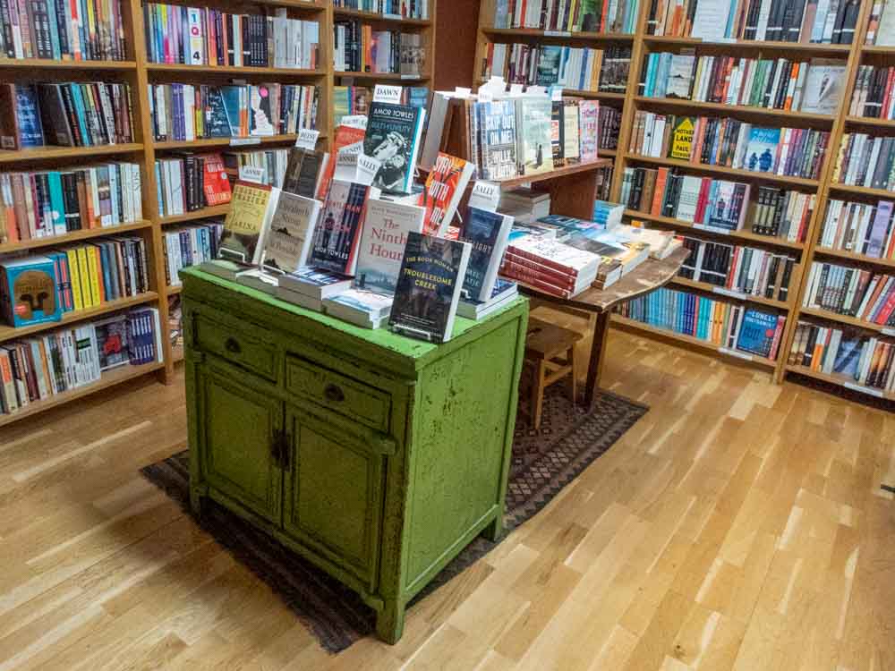 SLC Bookstores: King's English staff pics table