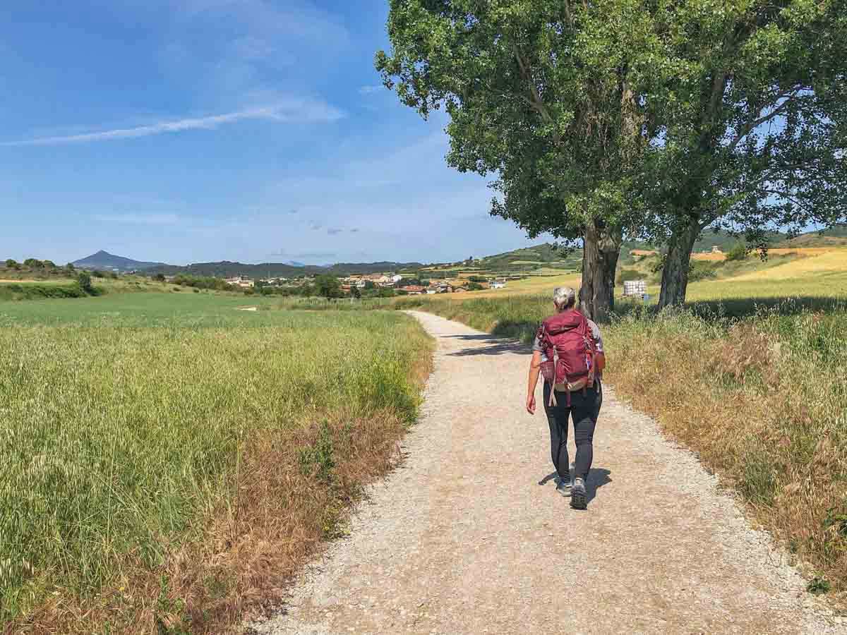 Camino de Santiago solo hiker in Spain