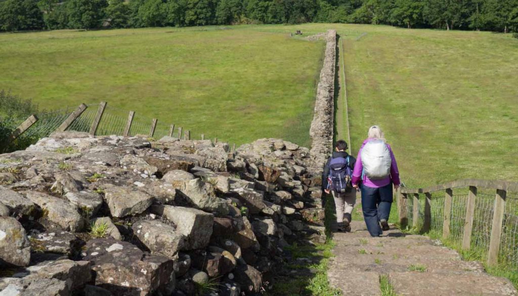 Hadrian's Wall hiking near Birdoswald