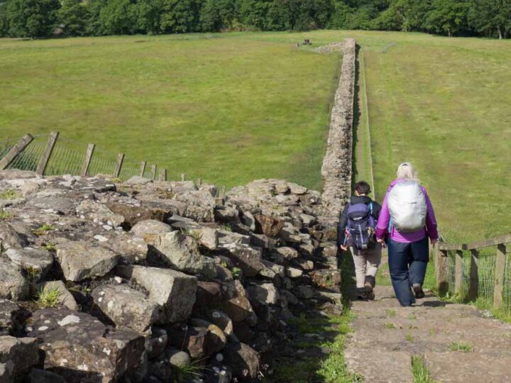 Hadrian's Wall hiking near Birdoswald