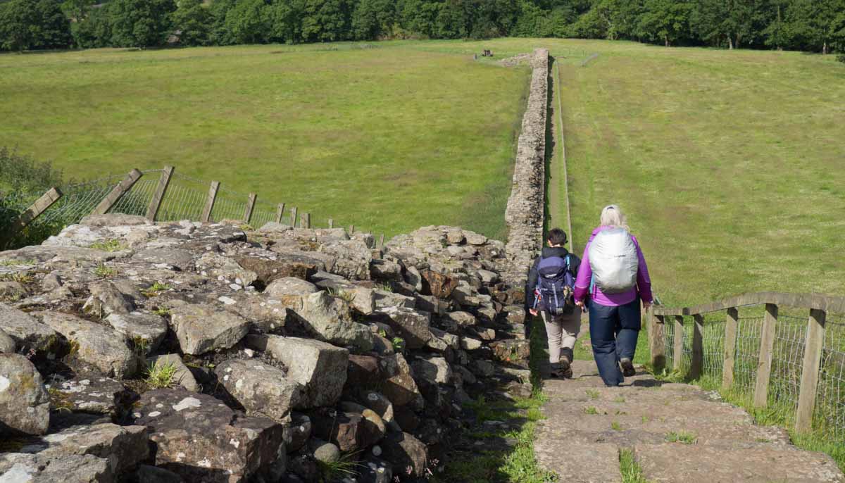 Hadrian's Wall hiking near Birdoswald