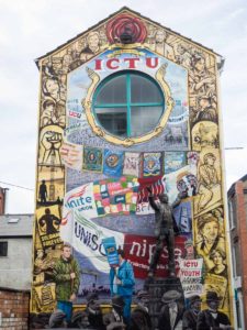 Belfast Downtown Street art ICTU