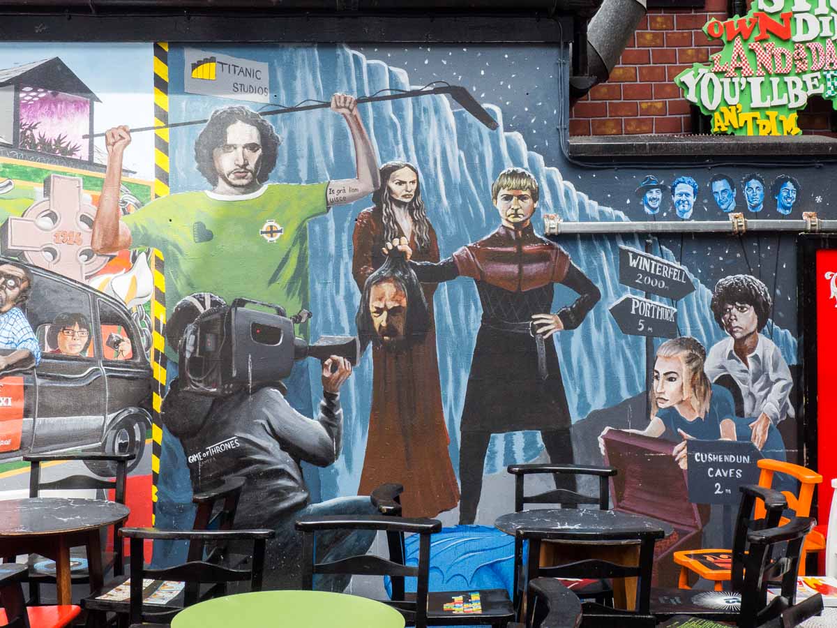 Downtown Belfast street art Game of Thrones