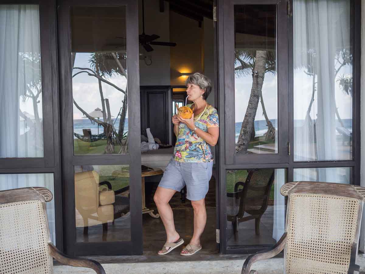 Mosvold Villa Drinking a Coconut