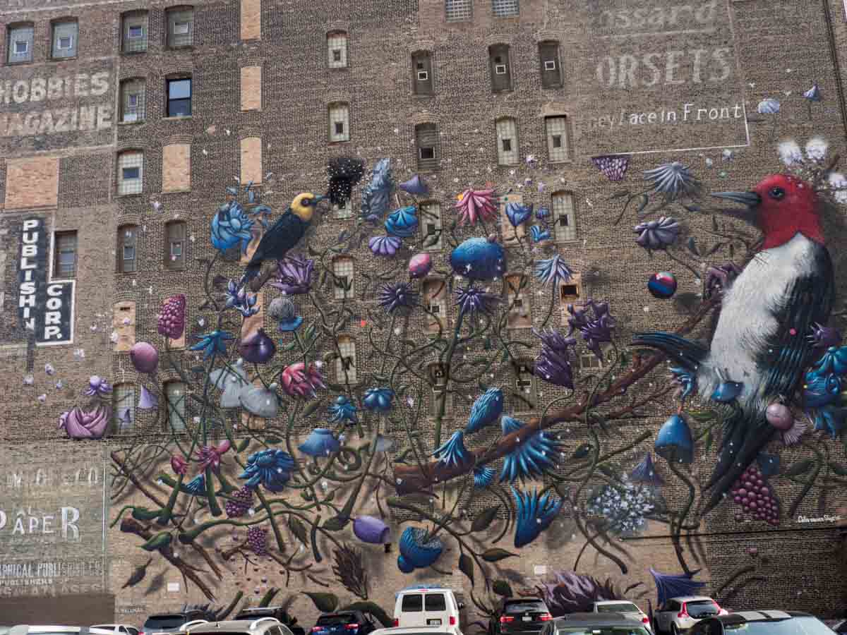 Chicago mural Birds on Wabash Corridor