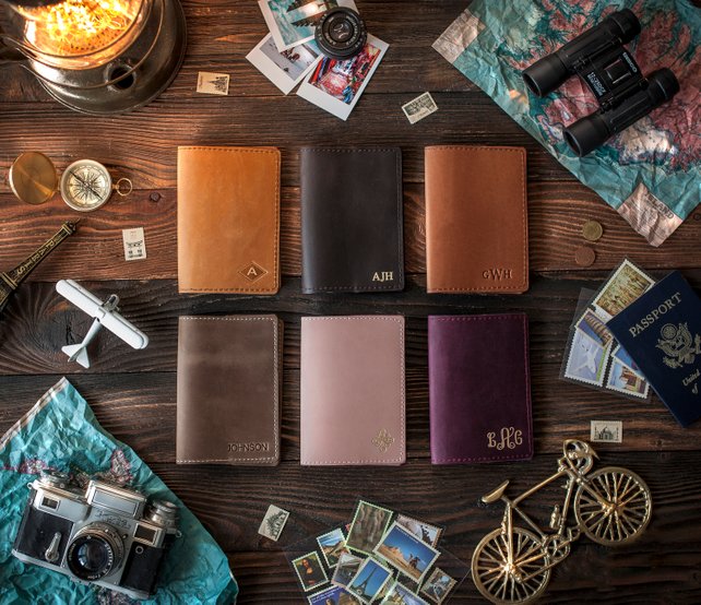 Leather Passport Covers and Luggage Tags