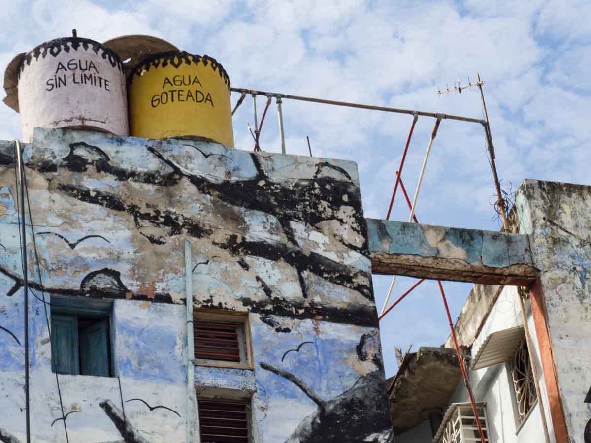 Havana's Callejon de Hamel water towers