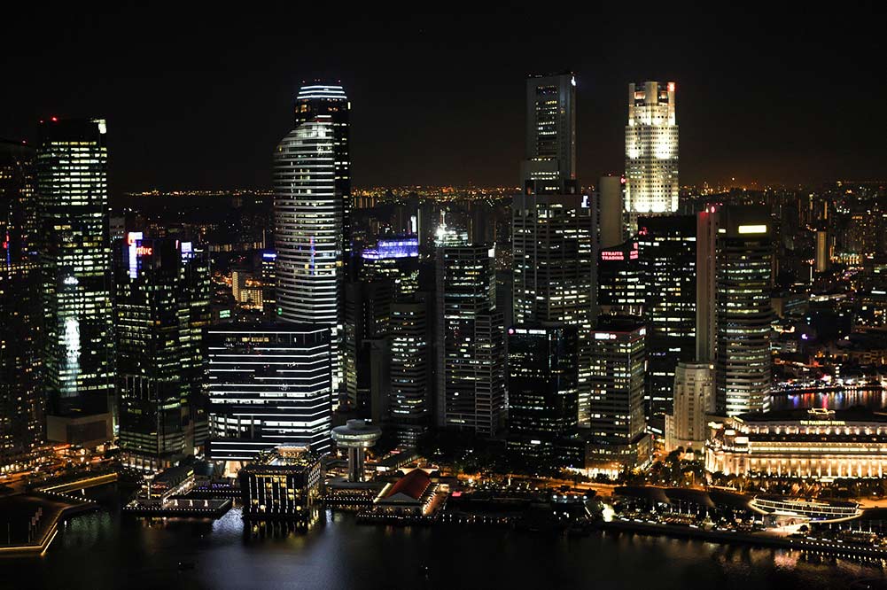 Singapore Night Skyline