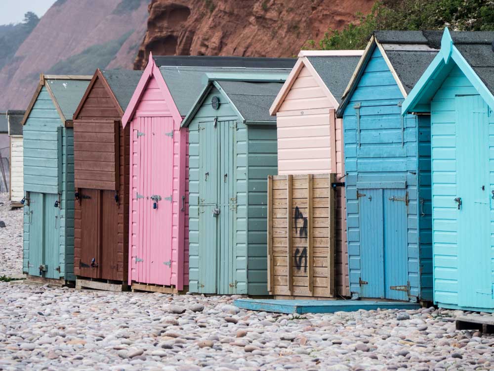 England Exmouth beach huts