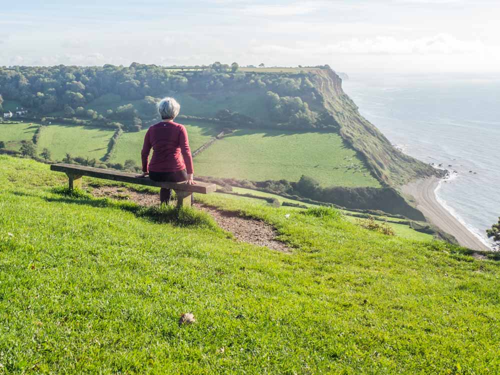 England Sidmouth Jurassic Coast Hike bench