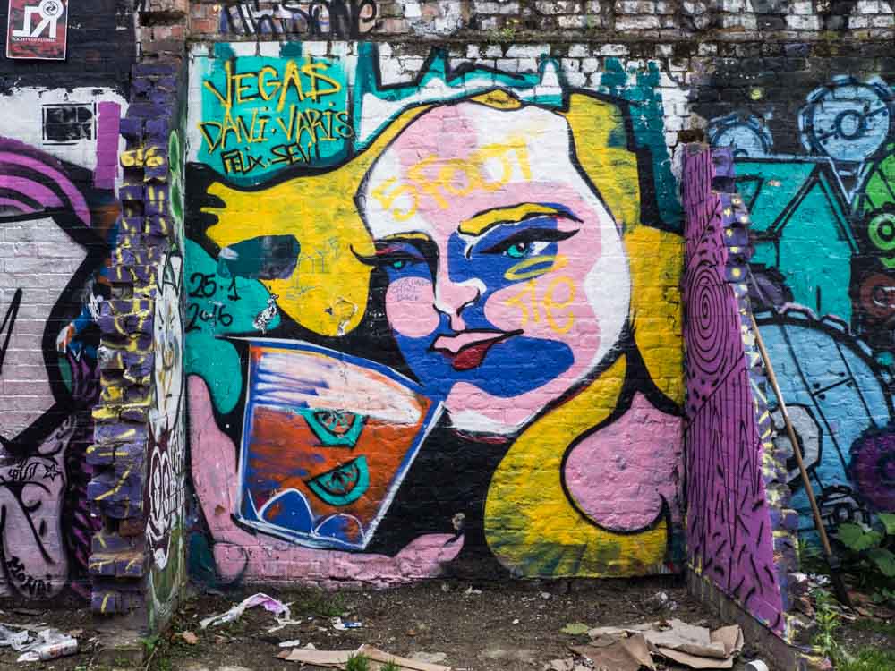 Brick Lane Street art cocktail