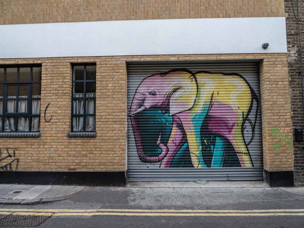 Brick Lane street art elephant