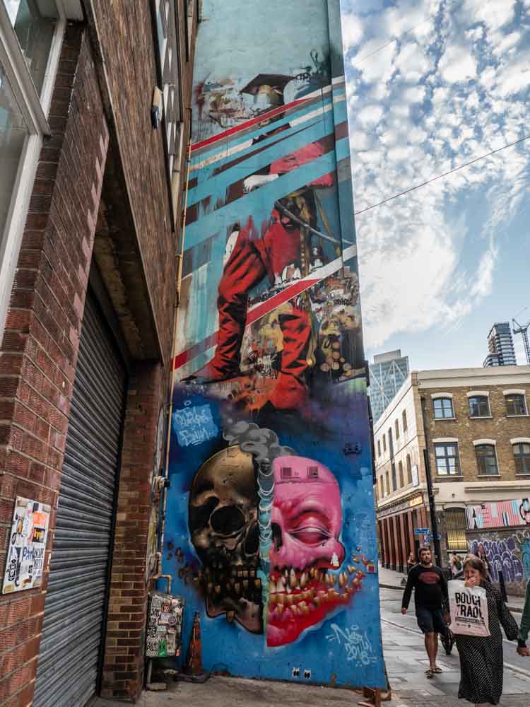 Brick Lane street art piece by Conner Harrington