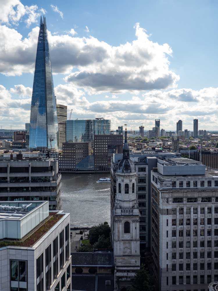 View of the Shard from the Monument London