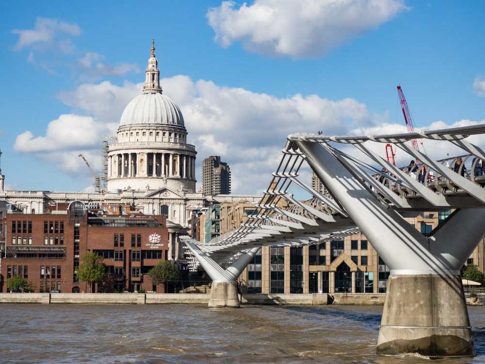 London South Bank Millenniu Bridge St Pauls