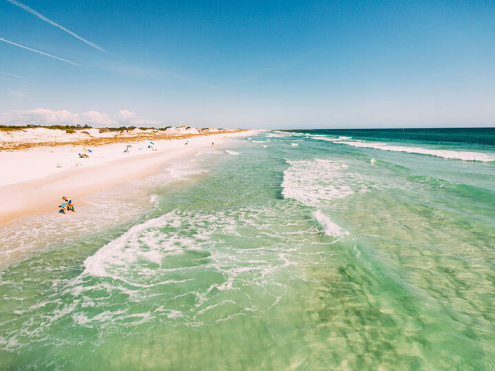 Sugar white sand beaches in Panama City Beach