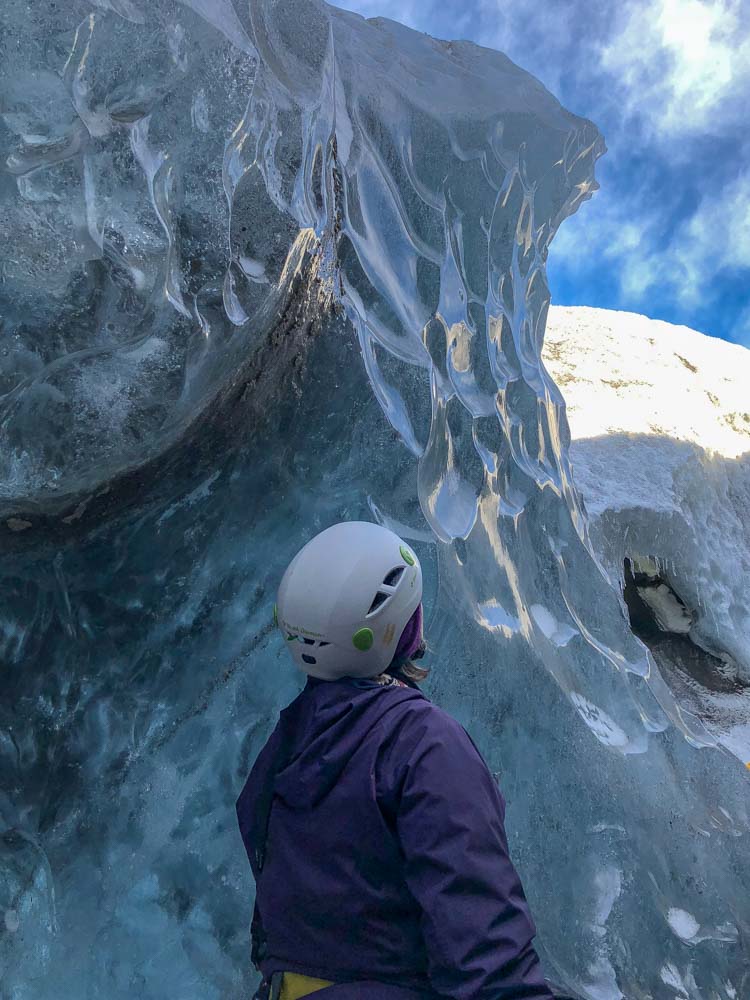 Iceland Glacier Hike while traveling alone in Iceland