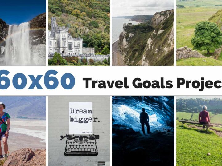 Wayfaring Views 60x60 Travel Goals Project with a bucket list of destinations