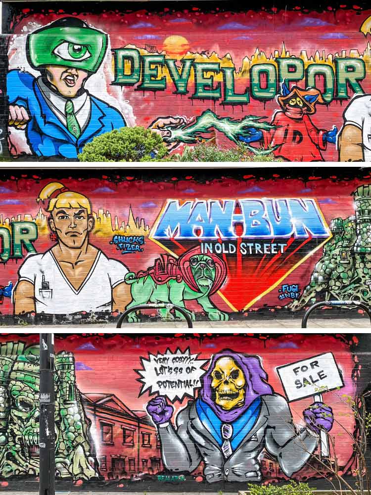 He Man murals Shoreditch london