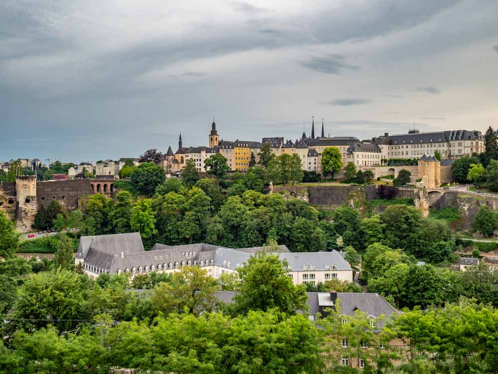 View of Luxembourg City on a city break