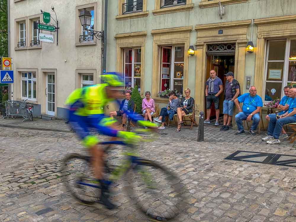 Luxembourg bike race in the Grund