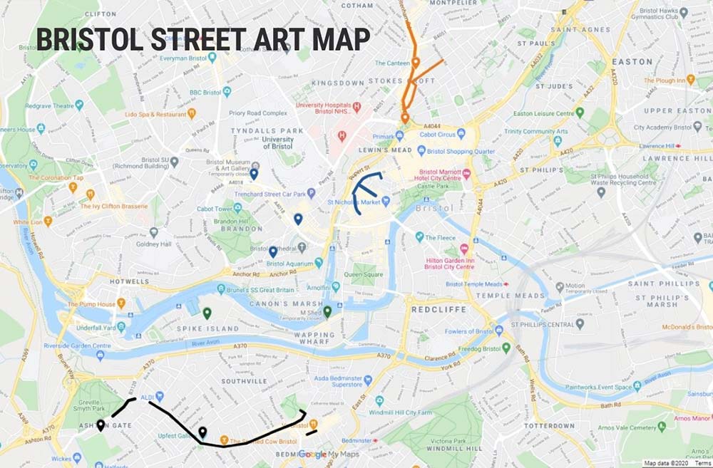 Bristol street art map