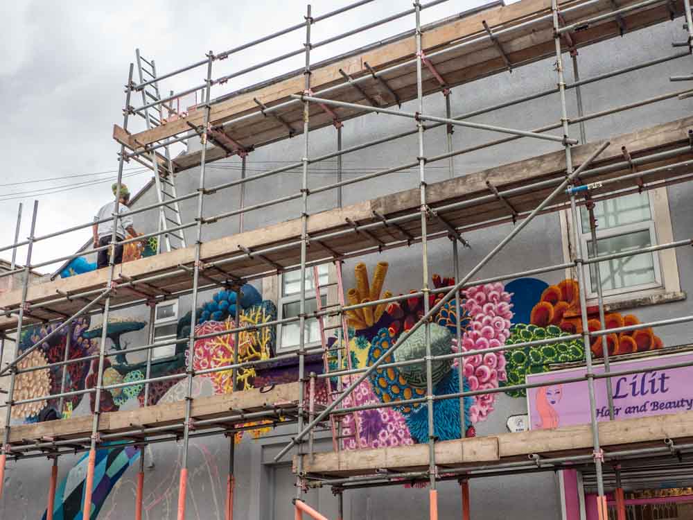 Bristol upfest Louis Masai coral reef in progress