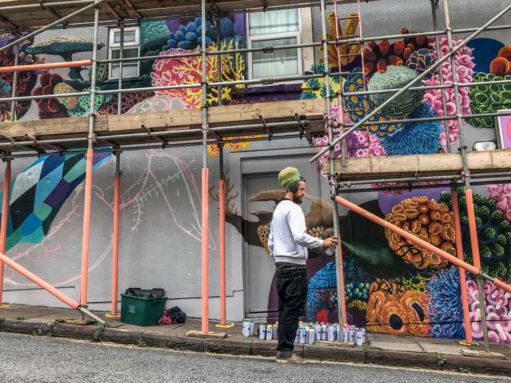 Bristol Upfest Lousi Masai Hawksbill Turtle in progress