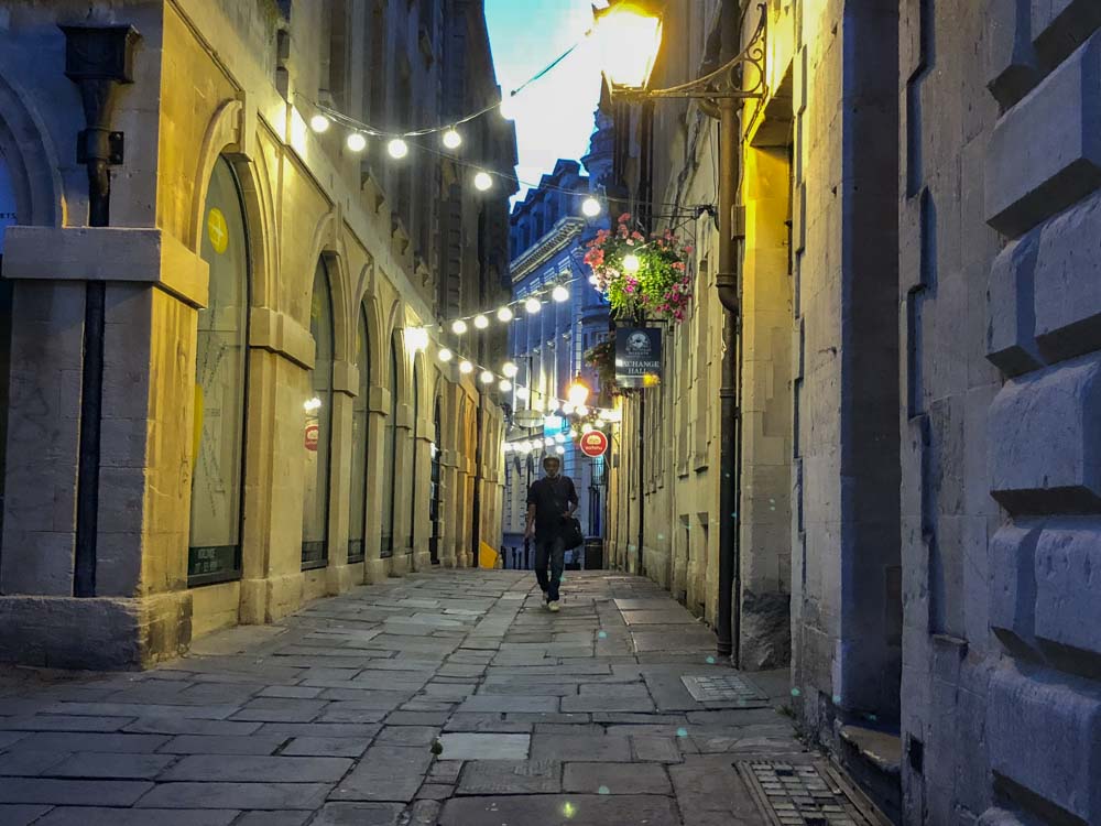 Bristol England Exchange Hall at night