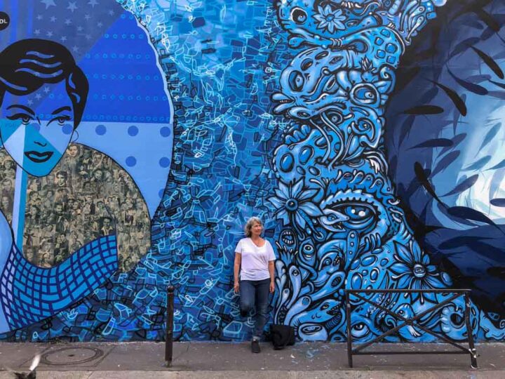 Street art in Belleville Paris France