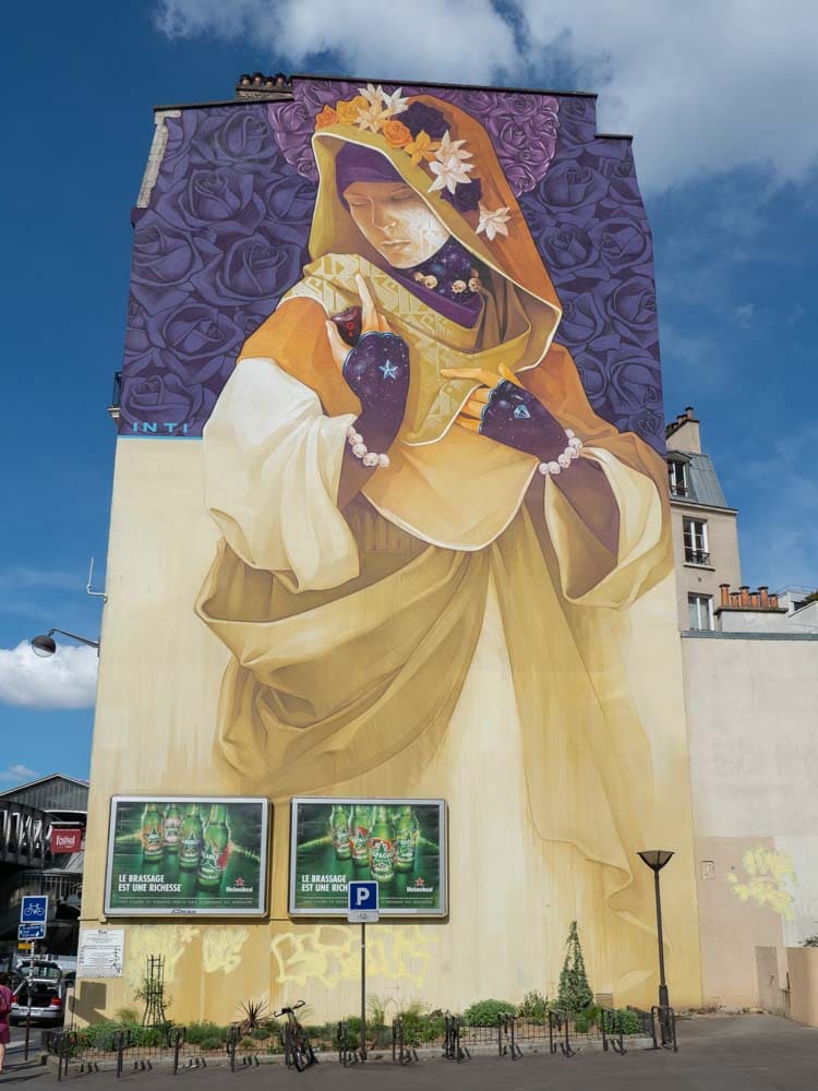 Madonna mural in Paris by Inti