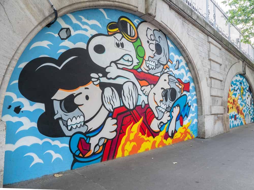 13th Arrondissement Paris mural Peanuts
