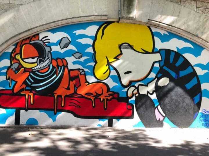 Paris street art: Peanuts mural in the 13th arrondissement