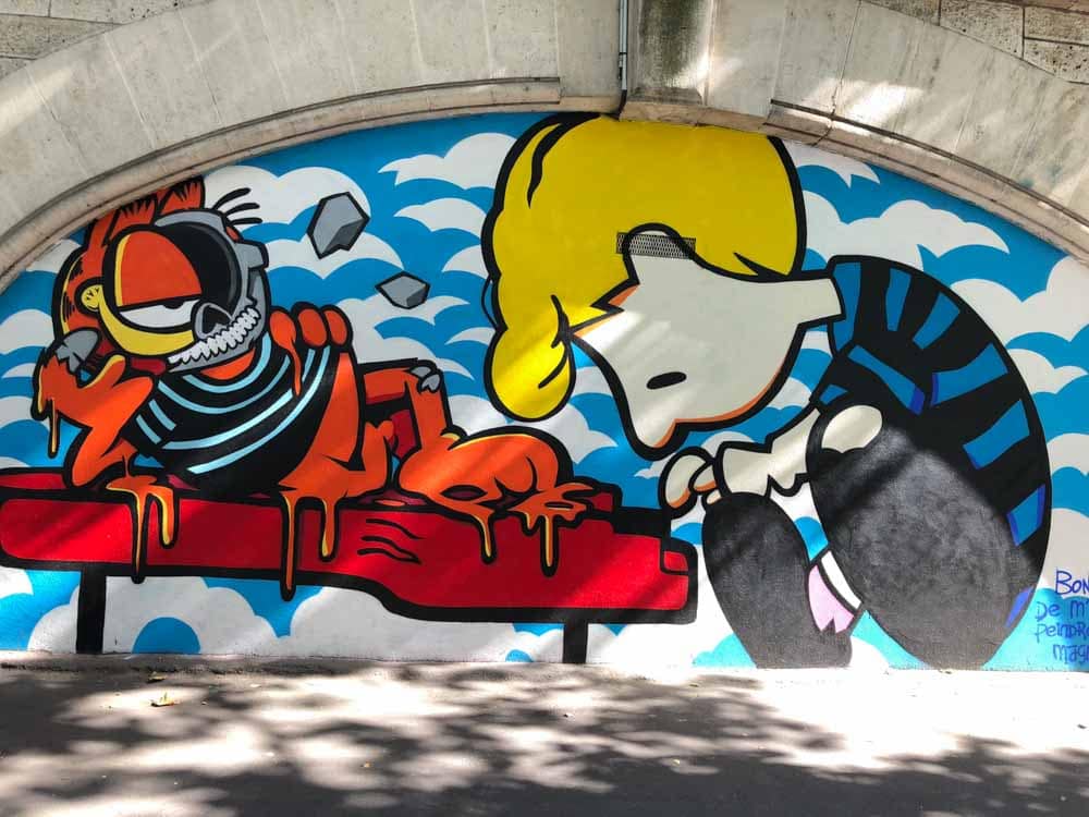 Paris street art: Peanuts mural in the 13th arrondissement