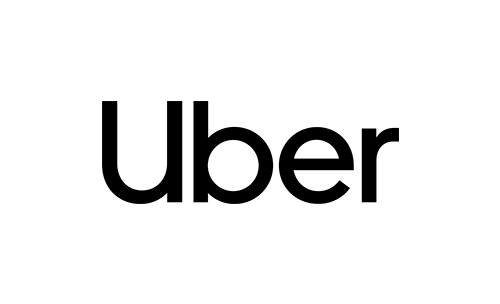 Black and white Uber logo