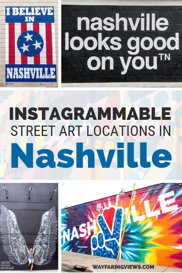Find the best murals in Nashville Tennessee with this guide. Spotting street art is one of the coolest things to do there and you can get your fill in these four neighborhoods. Find favorite murals like the Wings and I believe in Nashville