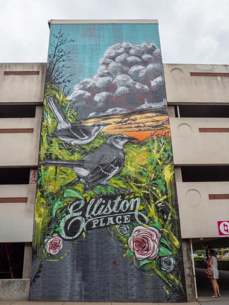 Nashville Elliston garage mural exterior