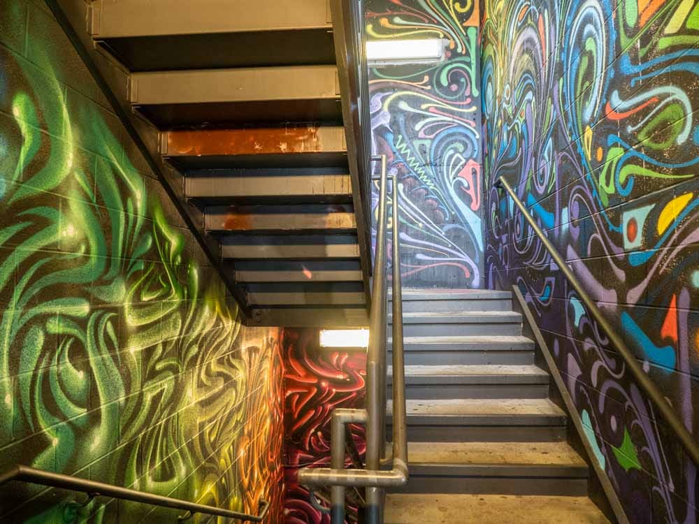 Folek & Chase stairwell street art Elliston garage