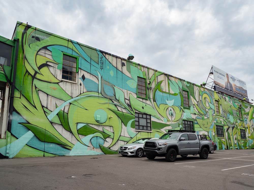 Ian Ross mural in The Gulch