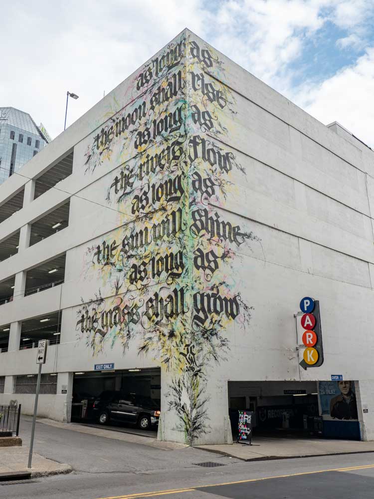 Niels Meulman calligraphy mural - Nashville