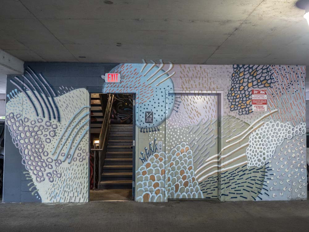 Tess Erlenborn mural in Elliston garage Nashville