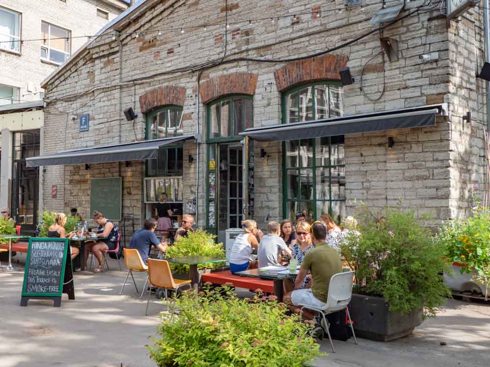 F Hoone Restaurant in Tallinn. Exterior patio