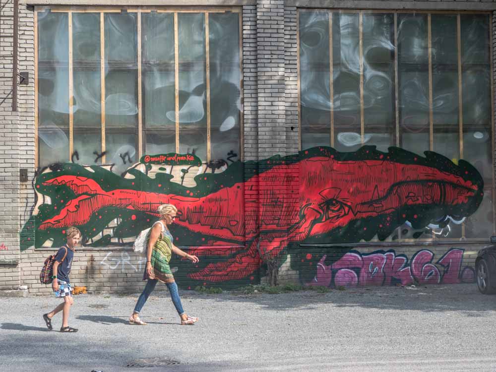 Tallinn Estonia mural red whale