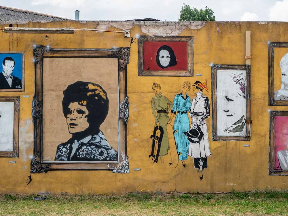 Tartu street art- Karlova portraits by Bach