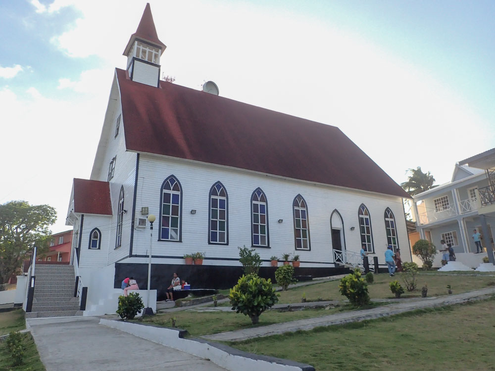 First Baptist Church San Andr&eacute;s Island, view from exterior