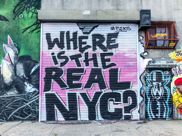 New York City street art by Pleks: Where is the real NYC