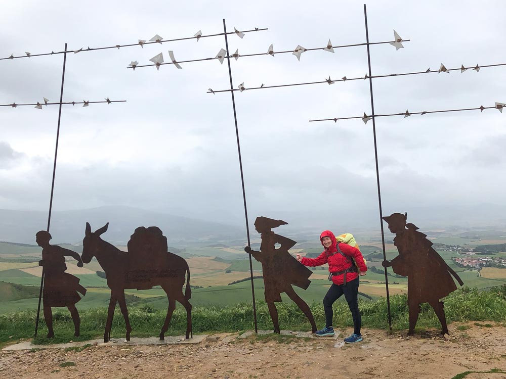 Camino de Santiago pilgrim sculptures