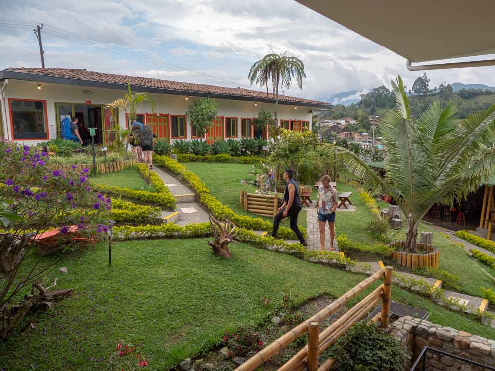 Salento Colombia Viajero Hostel grounds