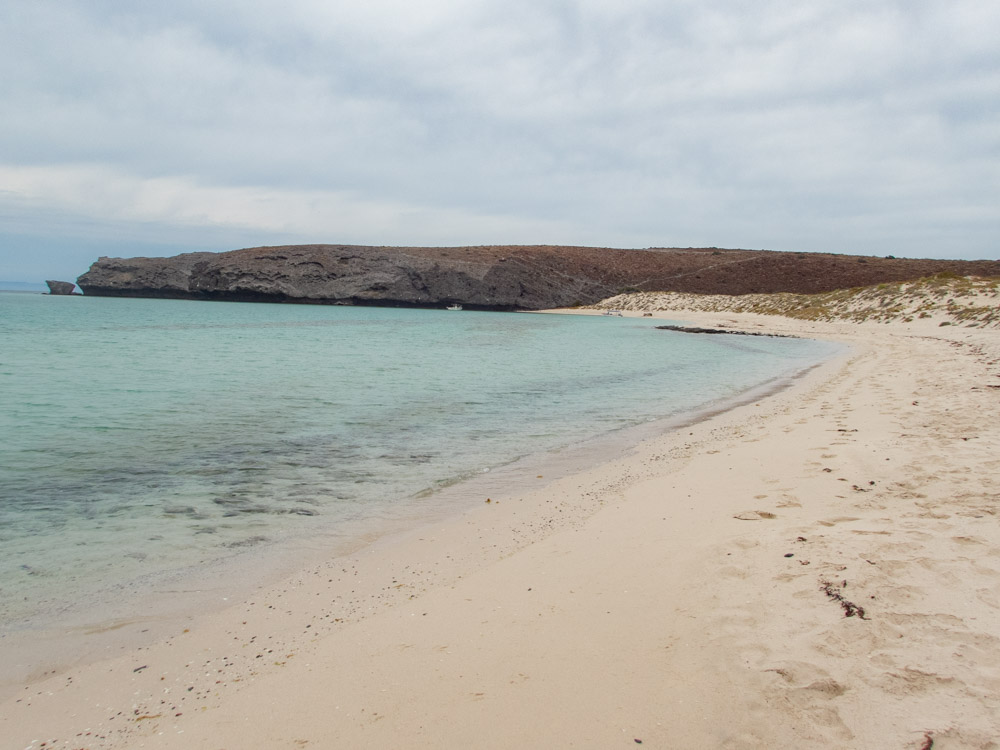 La Paz Mexico beaches: Balandro Bay. Sand and shore.