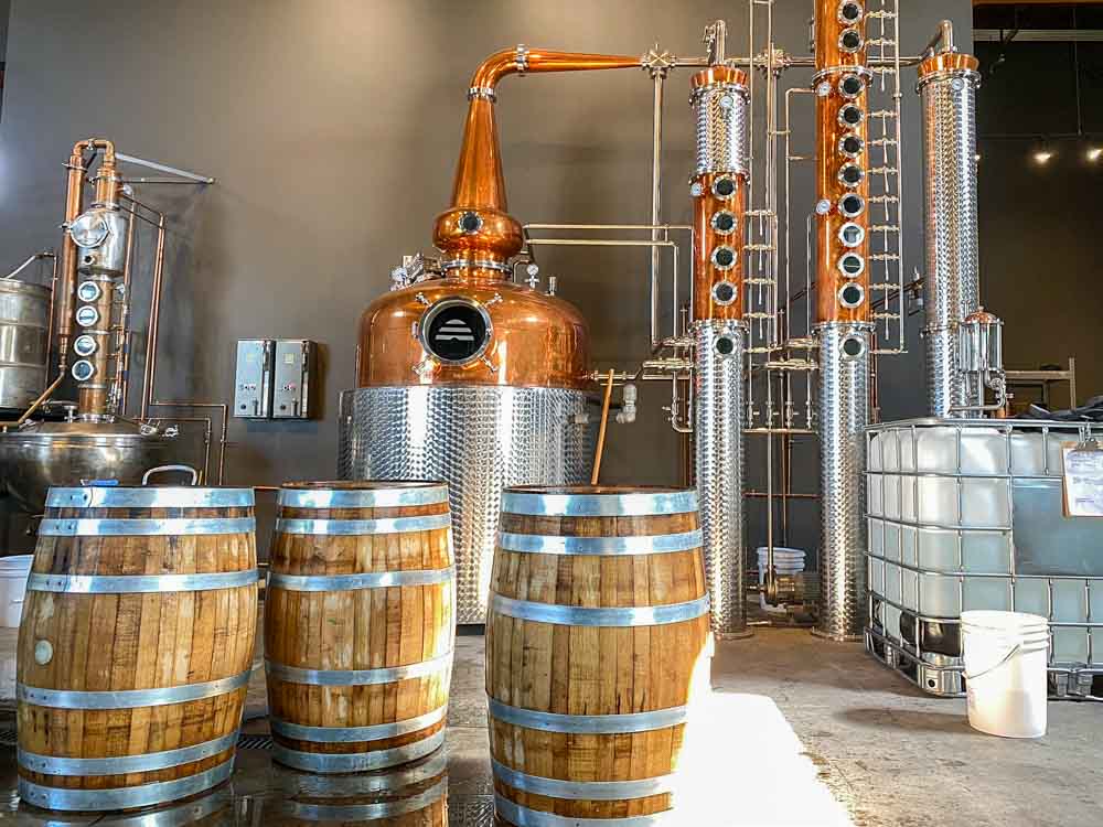 The vodka still at Beehive Distillery